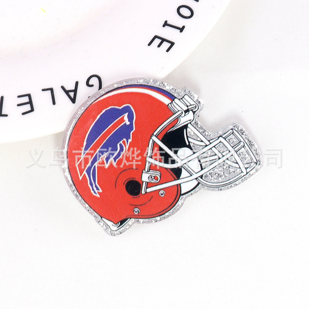 PRESALE - Buffalo Bills Red Helmet Acrylic Flatback ETA 11/18/2024