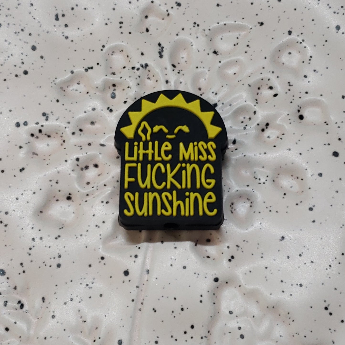 Adult Saying - Little Miss Fucking Sunshine Yellow Silicone Focal