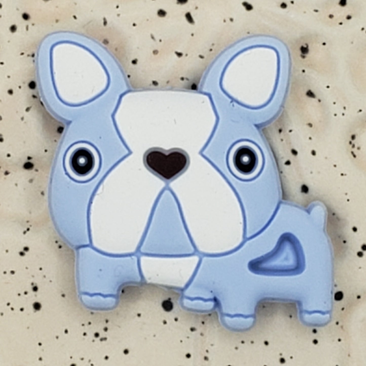 Animal - Dog - Frenchie Bulldog Blue Silicone Focal