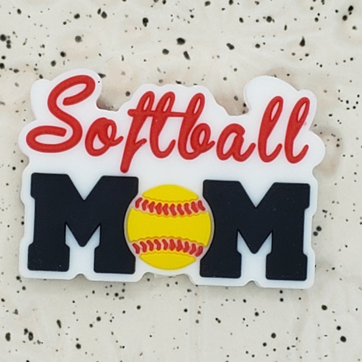 Mom - Softball Mom Silicone Focal