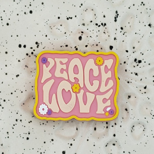 Saying - Peace Love Silicone Focal