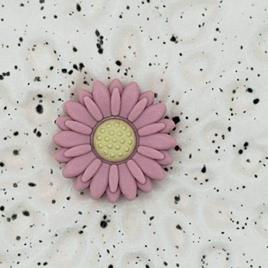 Flower - 20mm Mauve Silicone Focal