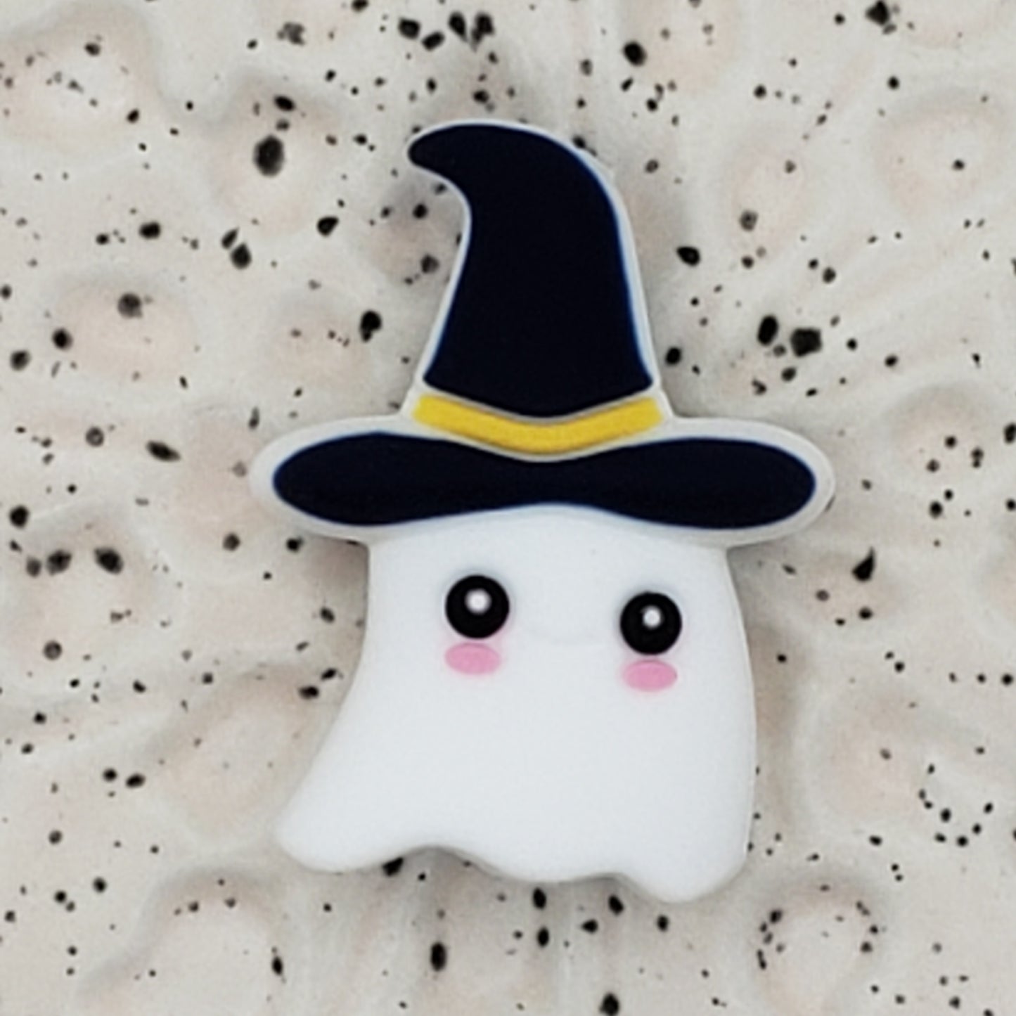 Halloween - Ghost with White Hat Silicone Focal