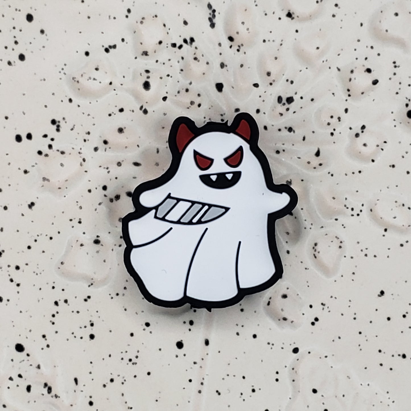 Halloween - Ghost with a Knife Silicone Focal