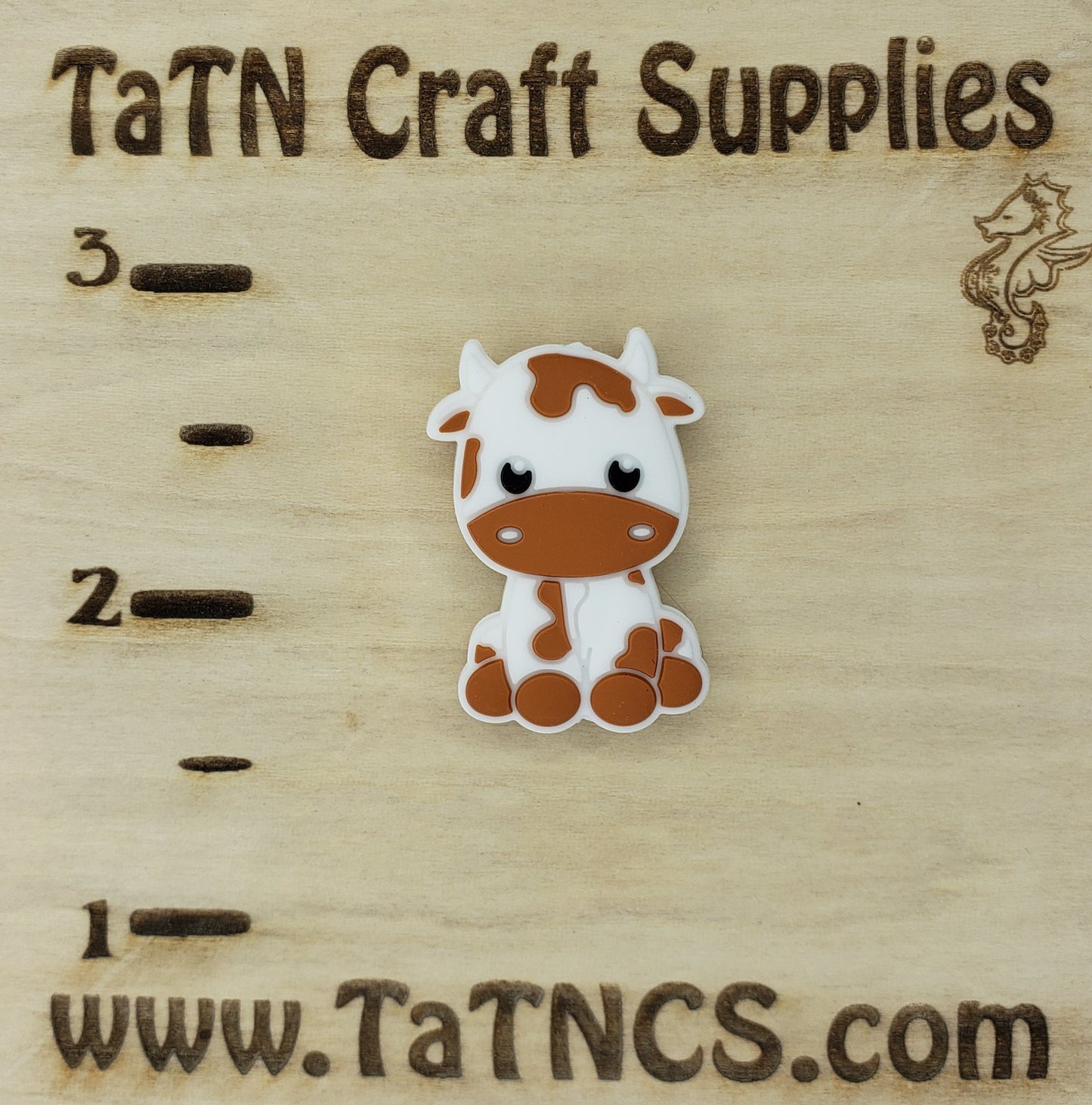 Animal - Cow Baby Brown Silicone Focal