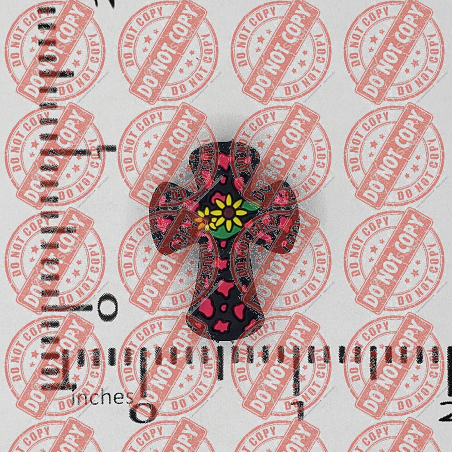 Faith - Cross Pink Silicone Focal