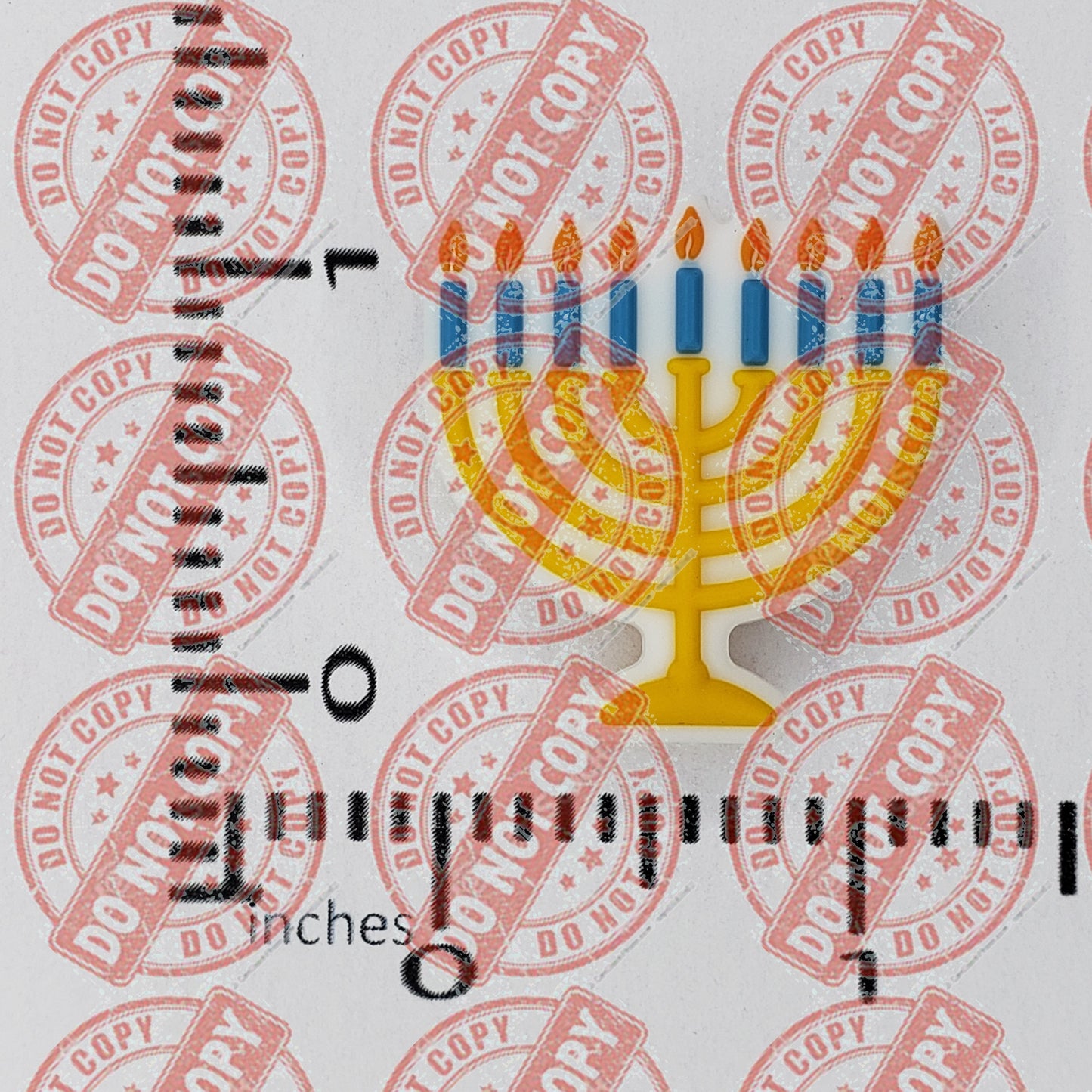 Christmas - Menorah Silicone Focal