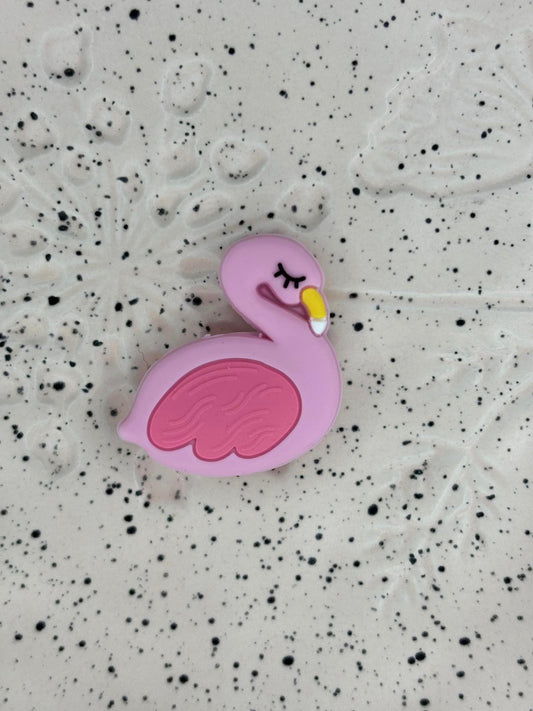 Swan / Flamingo Pink Silicone Focal