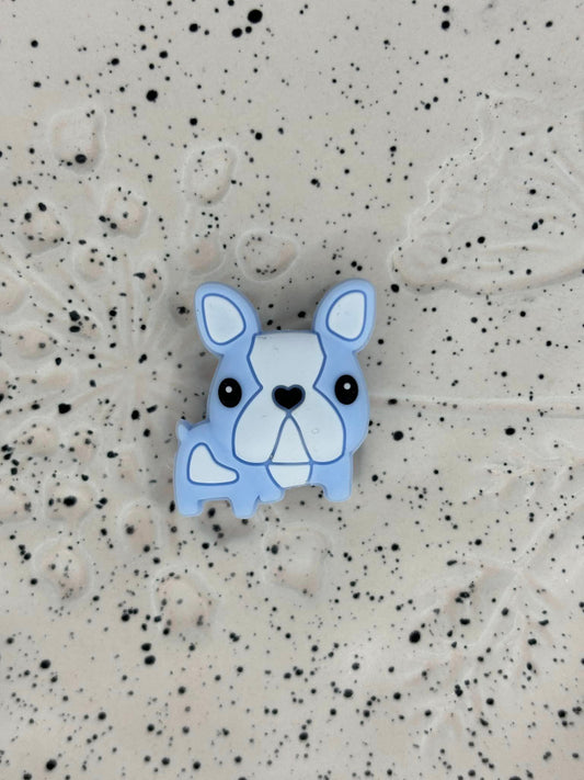 Animal - Dog - Frenchie Bulldog Blue Silicone Focal