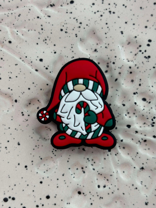 Mystical - Gnome - Christmas with Candy Cane Silicone Focal