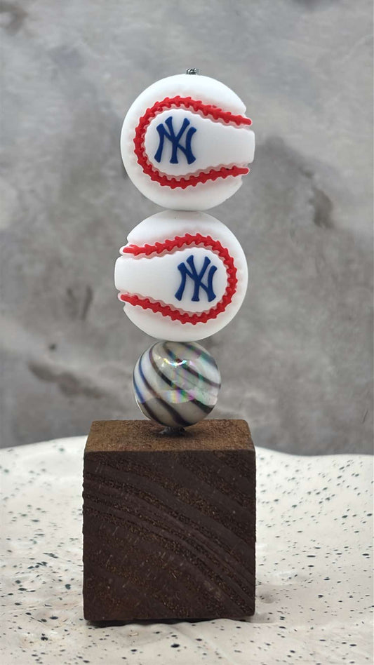 Baseball - New York Yankees - 3D Baseball 20mm Silicone Focal