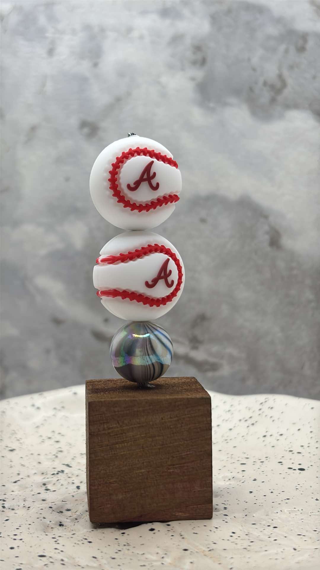 Baseball - Atlanta Braves - 3D Baseball 20mm Silicone Focal