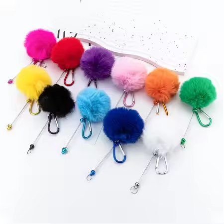 Coming Soon - Beadable Pompom Keychain  - PRESALE