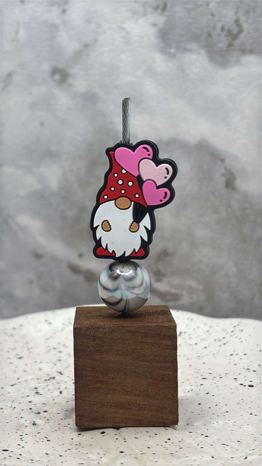 Mystical - Gnome with Balloons Valentine Red Silicone Focal