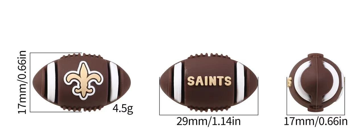 Football - 3D Football Saints Silicone Focal