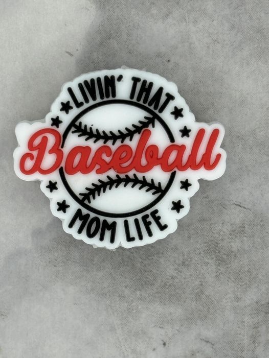 Mom - Living that Baseball Mom Life Silicone Focal