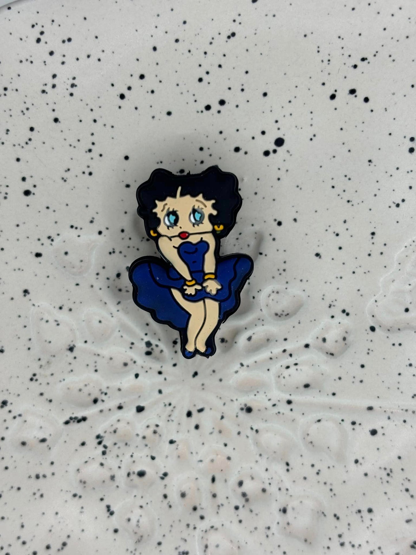 Cartoon - Betty Boop Blue Silicone Focal