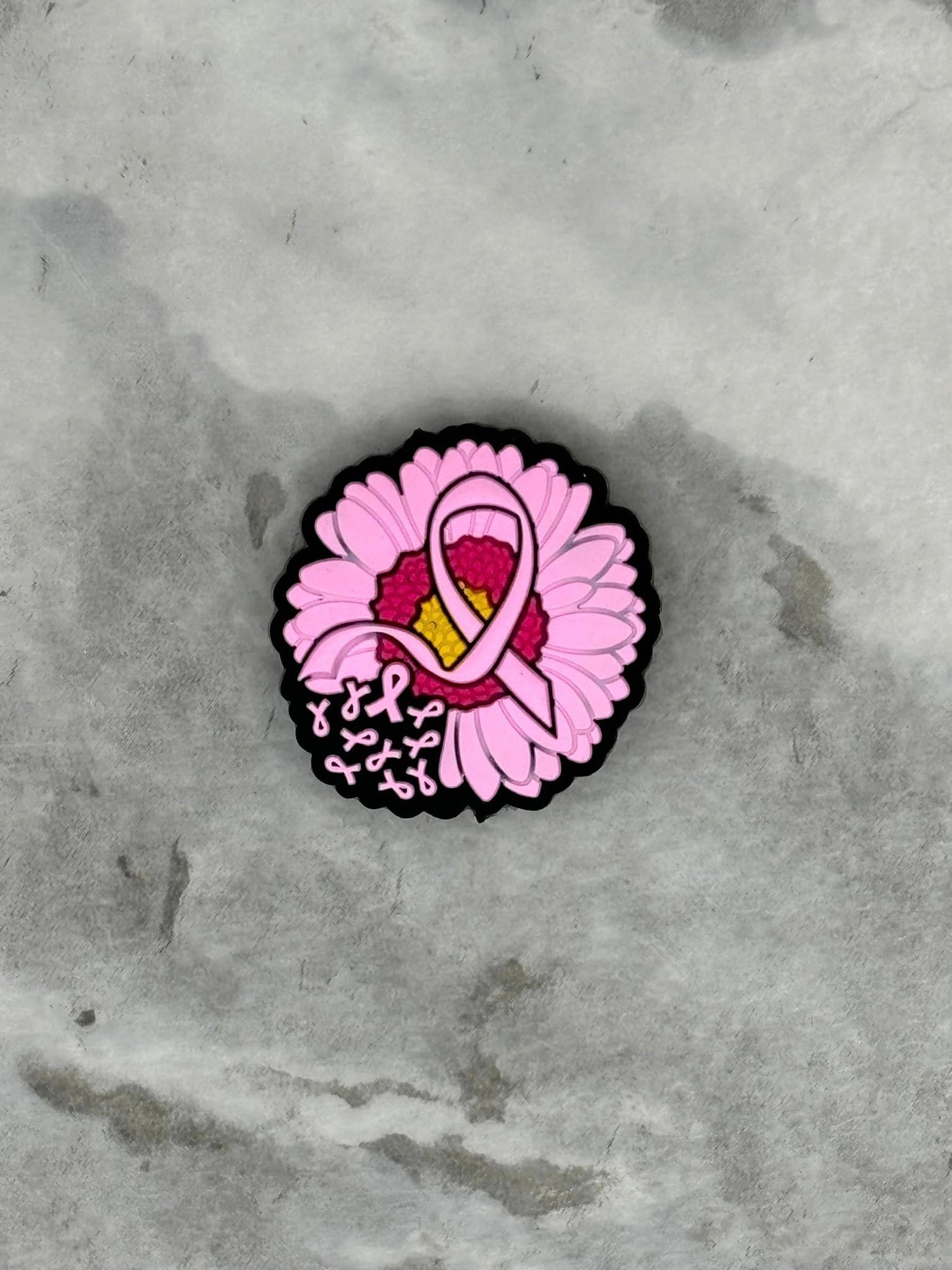 Awareness - Flower Breast Cancer Awareness Silicone Focal