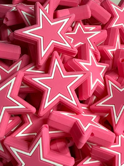 Football - Dallas Cowboys Pink Star Silicone Focal RDcreations Exclusive