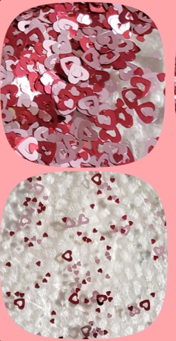 Glitter Hollow Heart Chunky - 1oz