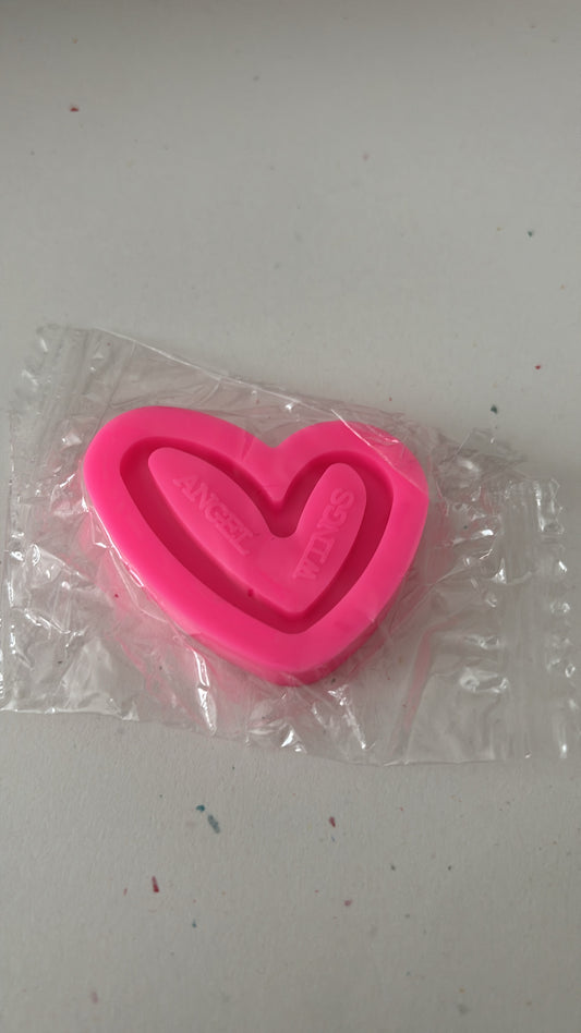 Mold Slanted Heart Silicone Mold