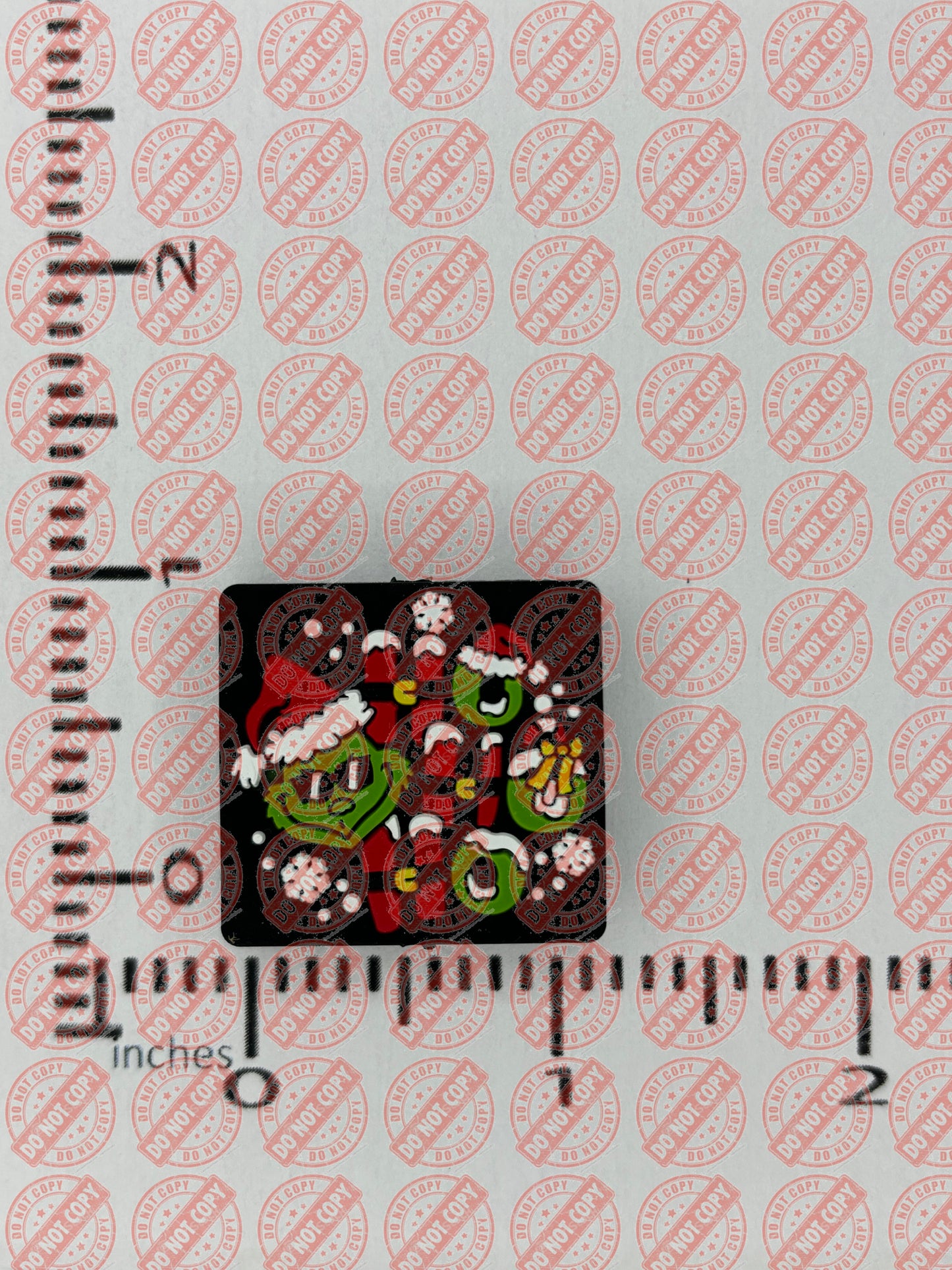 Christmas - Grinch Ho Ho Ho Silicone Focal