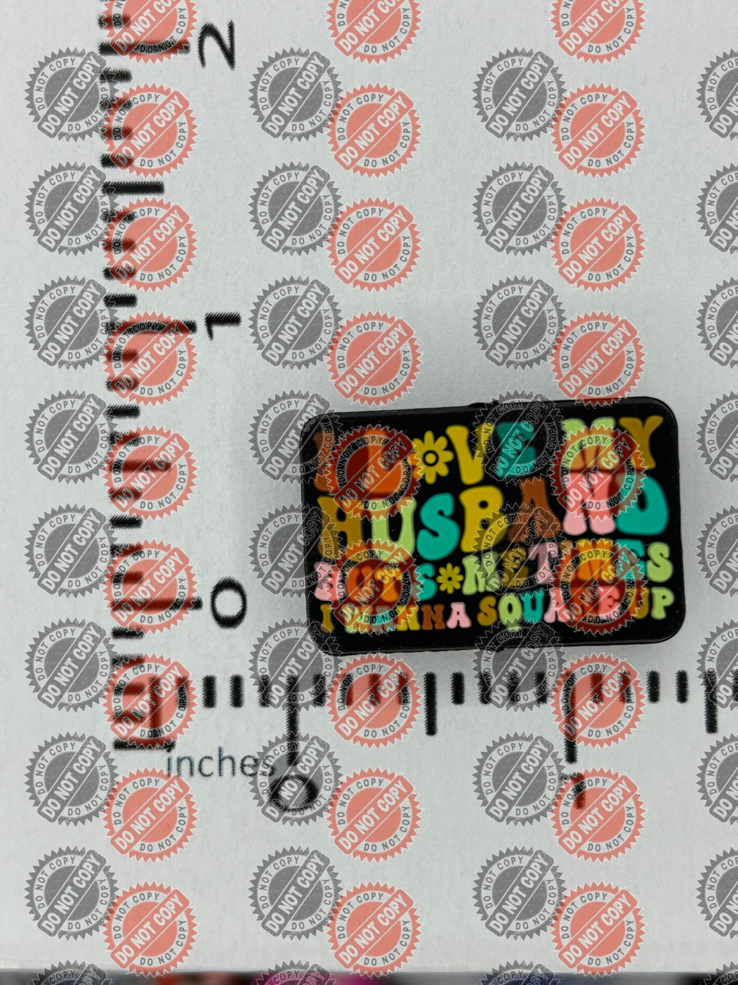 Saying - I love my Husband Beadable PVC Focal - Bead Sister Exclusive