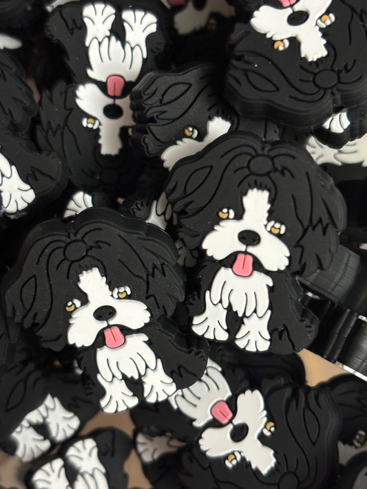 Animal - Dog - Shih Tzu Black Boy Silicone Focal Collection Exclusive