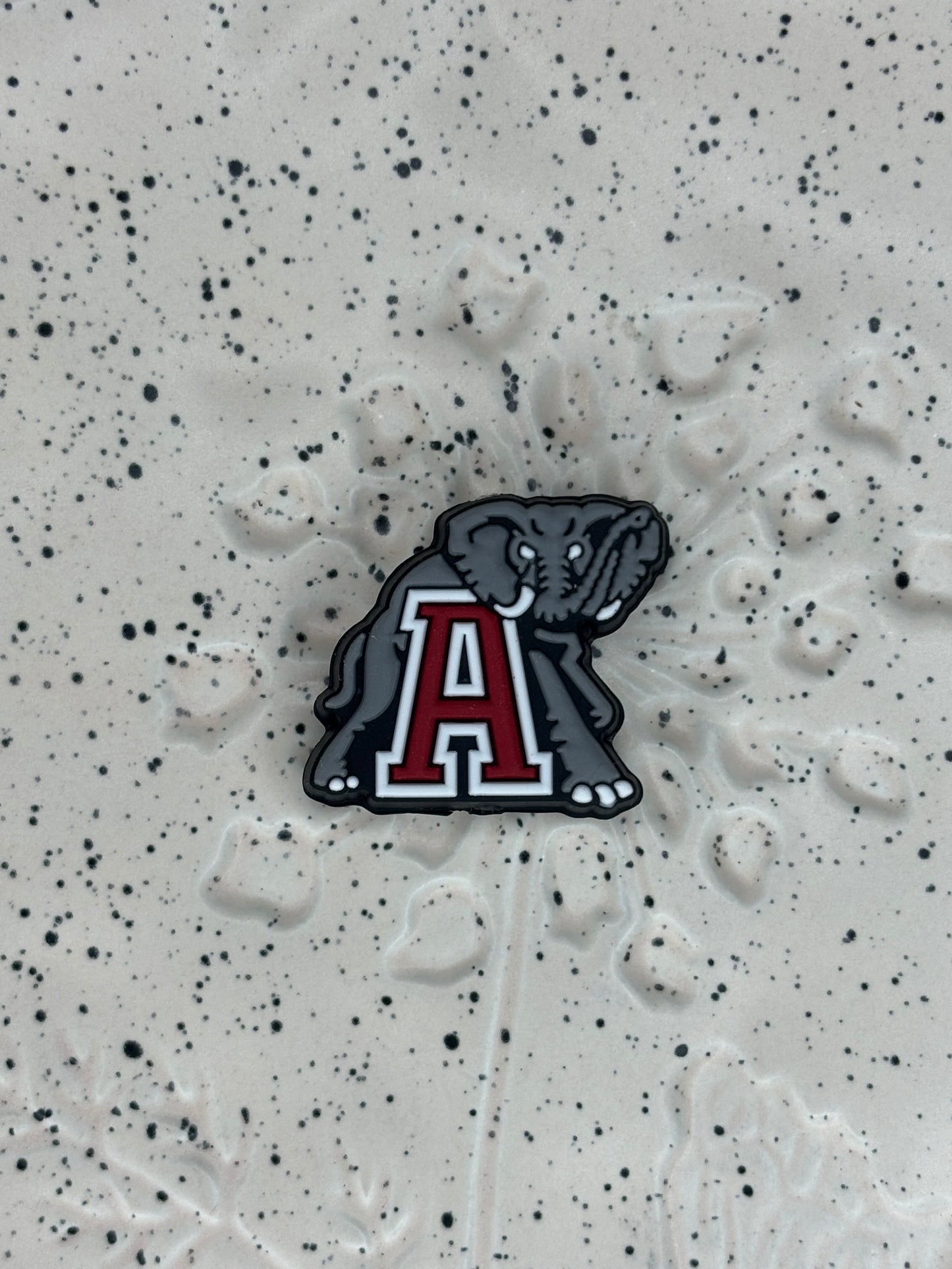 College - Alabama Tide Elephant Silicone Focal