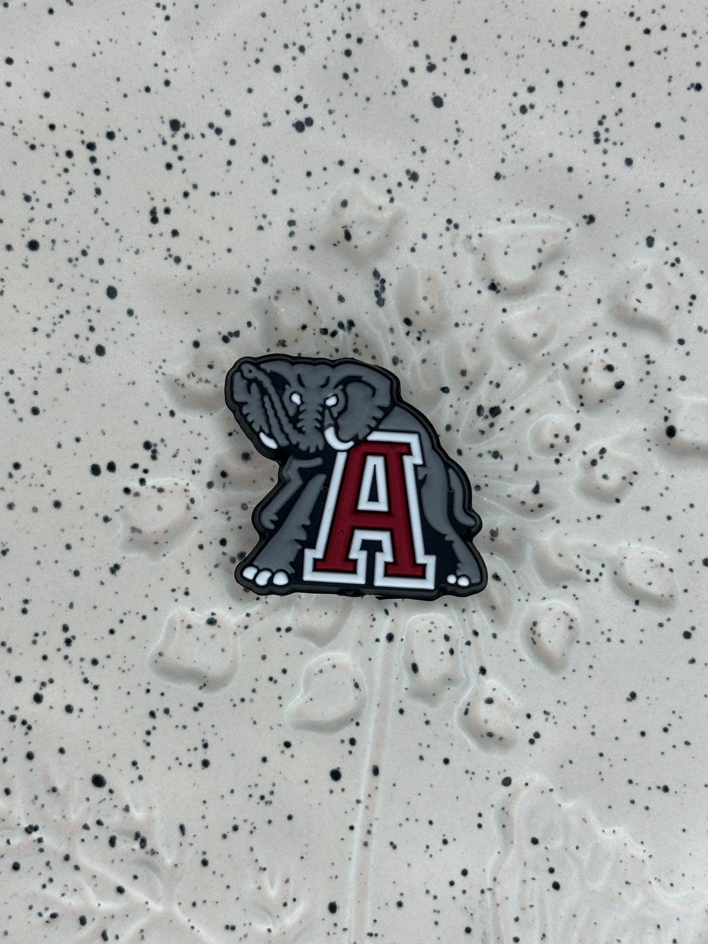 College - Alabama Tide Elephant Silicone Focal