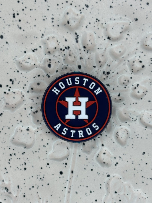 Baseball - Houston Astros Silicone Focal - Bead Sister Collab