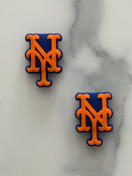 Baseball - New York Mets Silicone Focal - Bead Sister Collab