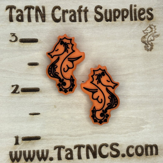 Animal - Seahorse Orange Silicone Focal Exclusive