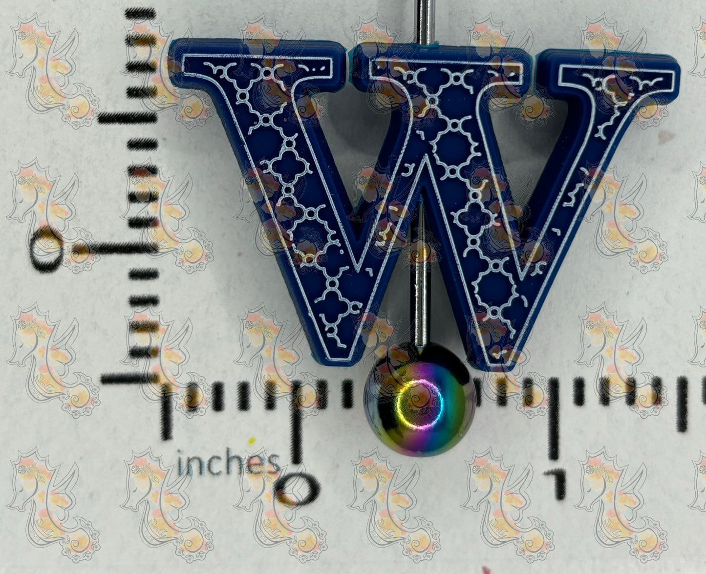 Alphabet W Silicone Focal Collection ~ Collab with RD Creations