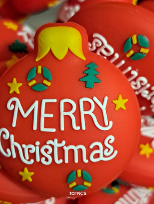 Christmas - Merry Christmas Ornament Silicone Focal