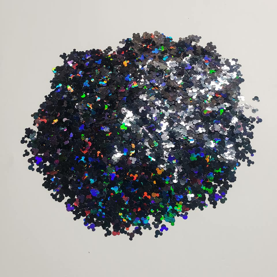 Glitter Chunky Mouse Black - 1oz