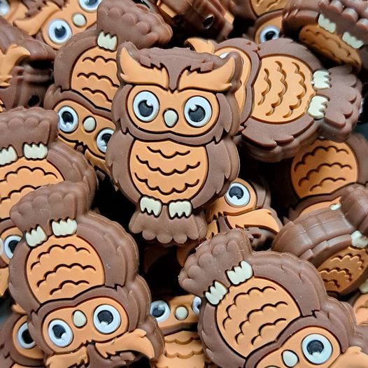 Animal - Owl Brown Silicone Focal