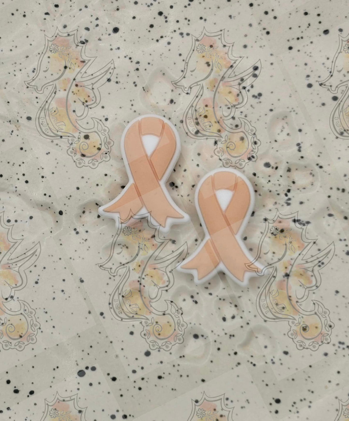 Awareness - Peach Awareness Ribbon Silicone Focal