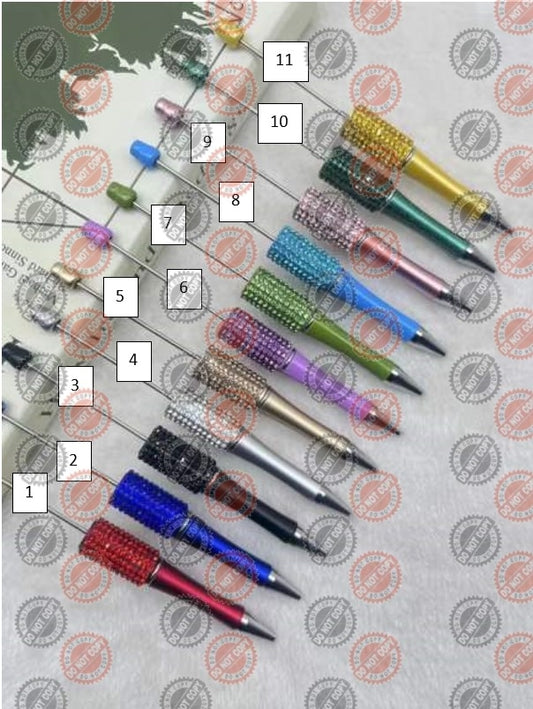 Beadable - Rhinestone Beadable Refillable Pens