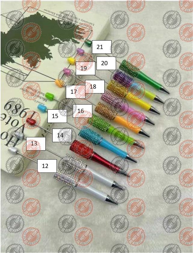 Beadable - Rhinestone Beadable Refillable Pens