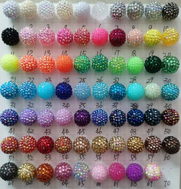 18mm Acrylic Rhinestone Bead - Clearance