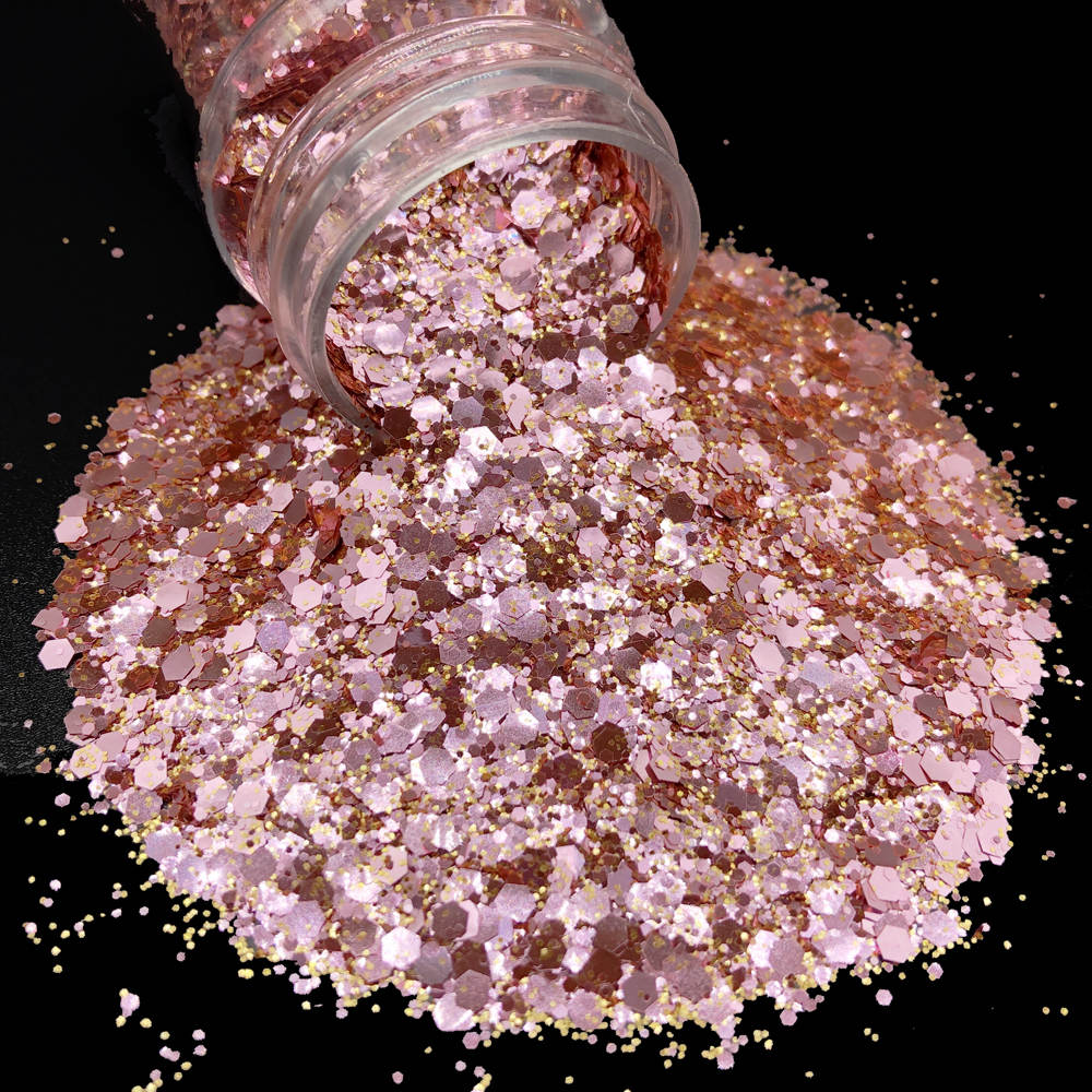 Glitter Chunky Rose Gold Gold - 1oz