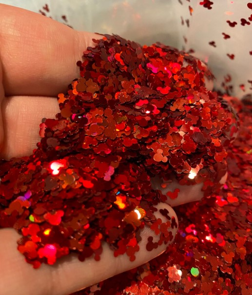 Glitter Chunky Red Mouse - 1oz