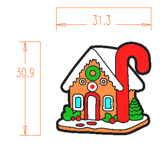 Christmas - House Silicone Focal