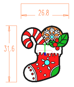 Christmas - Stocking Silicone Focal