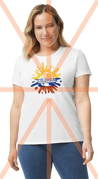 Colombia with soccer ball Tee or Print