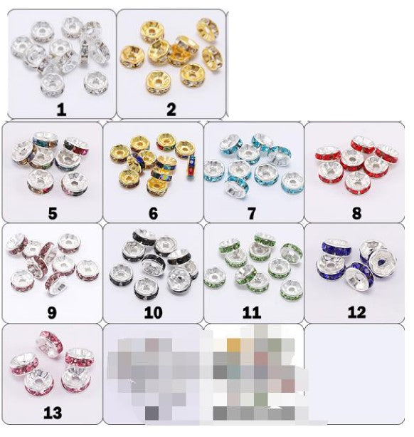 Rondelle 12mm Spacer Beads - 10 Count