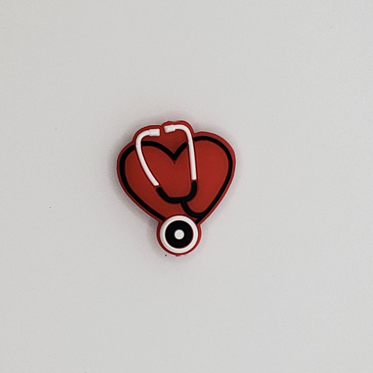 Profession - Medical - Stethoscope Heart Red Silicone Focal