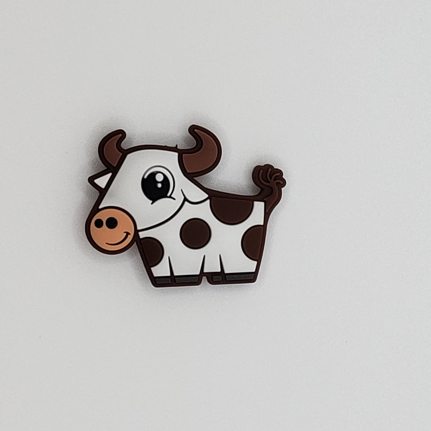 Animal - Cow Brown Silicone Focal