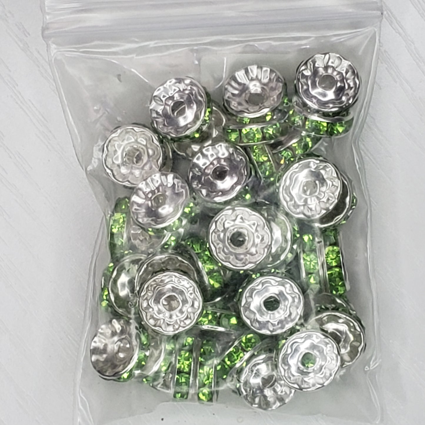 Rondelle 10mm Spacer Beads - 15 Bead Count